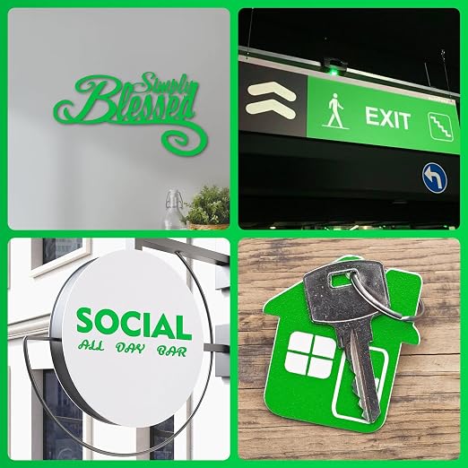 Laser Engraving Blank Green ABS Double Color Plastic Sheet, 11.8x6.49x0.05 inch - Image 5