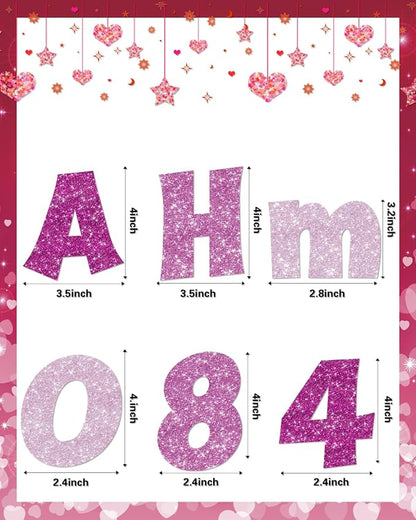 237 Pcs Glitter Bulletin Board Letters, Numbers and Punctuation, Poster Board - Image 3