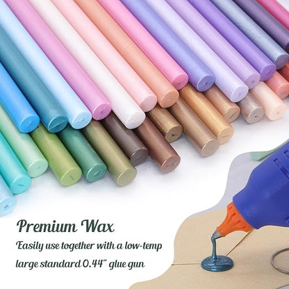 Yellow Sealing Wax Sticks, WASOHLING 20Pcs Glue Gun Wax Seal Sticks - Image 4