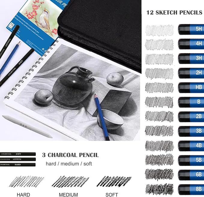 146Pcs Drawing and Sketching Colored Pencils Set, Art Supplies Include Sketch - Image 4