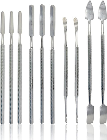 CYNAMED 10 Pc Stainless Steel Spatula Wax & Clay Sculpting Tool Set by Cynamed