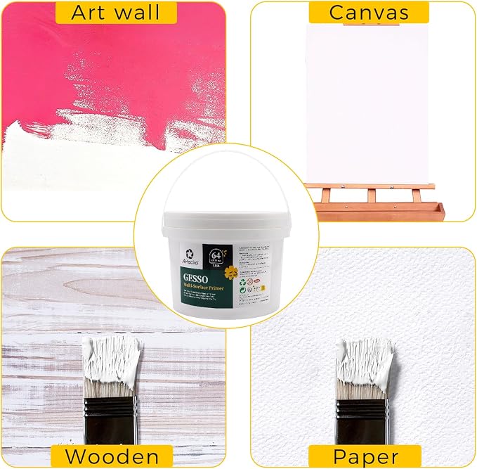 Artecho White Gesso 64oz / 1.89L, Gesso Primer - Image 6