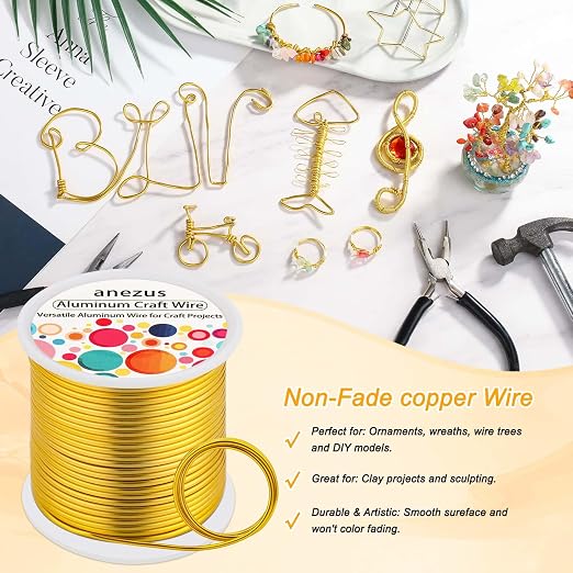 Anezus 12 Gauge Craft Wire Bendable - 2mm Metal Armature Sculpting Wire - Image 5