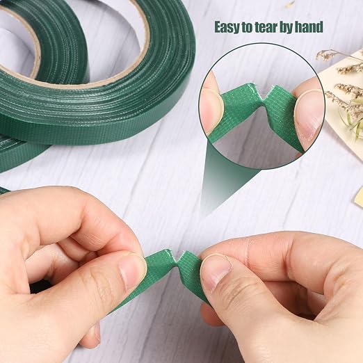 Prudiut 3 Roll Green Floral Tape Waterproof Florist Tape, 1/2" Wide Flower Wrap - Image 4