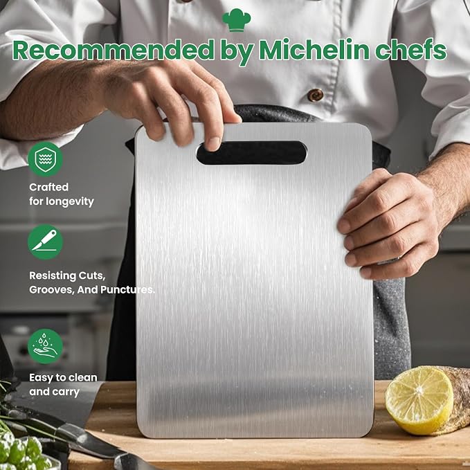 2 PackTitanium Cutting Boards 100% Pure Titanium - Image 7