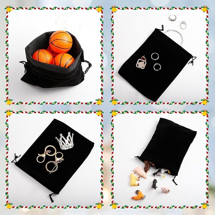 COSBAY 50 Pack Velvet Drawstring Bags, 5×7 Inch Small Velvet Jewelry Pouches - Image 5