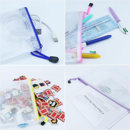 32pcs Mesh Zipper Pouch Bags, 8 Sizes, 8 Colors Zipper Pouches - Image 5