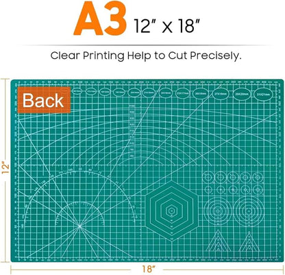 5 Pack Self Healing Sewing Mat, JIARON 12'' x 18'' Cutting Mats - Image 3