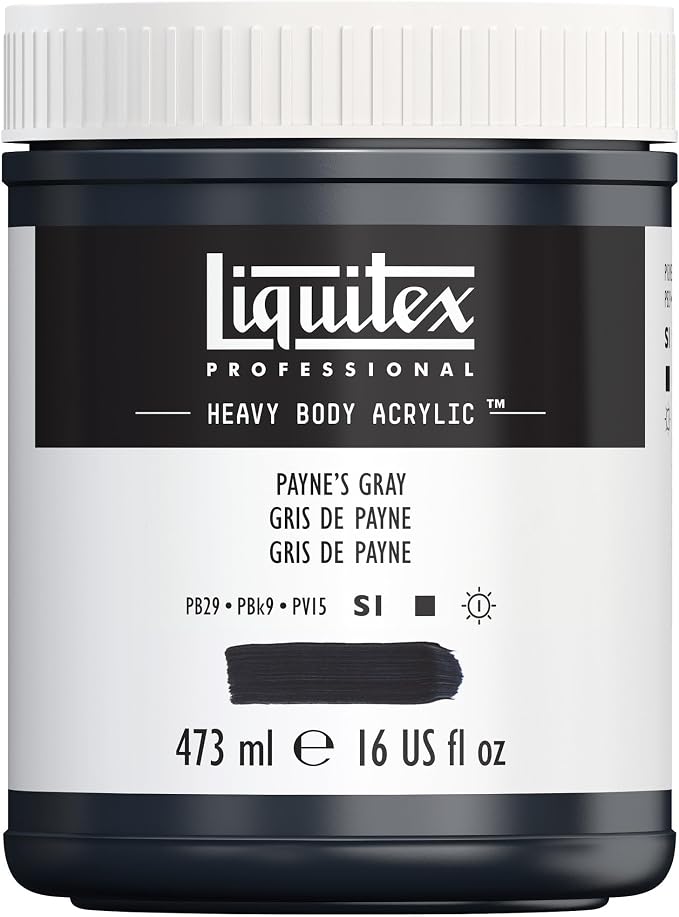 Liquitex Professional Heavy Body Acrylic Paint, 16-oz Pot, Payne's Gray by Liquitex