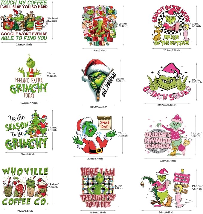 Christmas Iron on Decals Transfer, Funny Christmas Heat Transfer Stickers Iron - Image 2