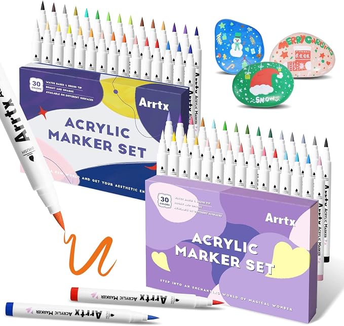 Arrtx Acrylic Paint Pens, 58 Colors by Arrtx