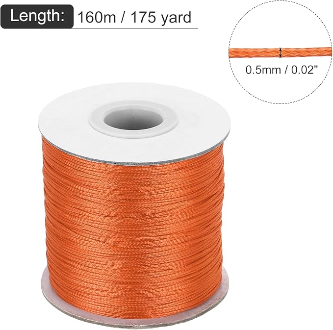 MECCANIXITY Waxed Cord 0.5mm Waxed Polyester Cord 175 Yard Wax String - Image 2
