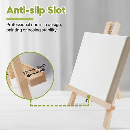 CONDA 6 Pack 11.8" Tabletop Easel, Portable A-Frame Tripod Tabletop Easel Set - Image 6