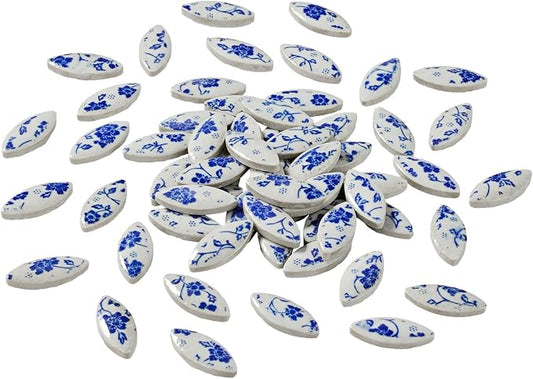 Petal Ceramic Mosaic Tiles for Crafts, Mosaic Supplies by SMANTA