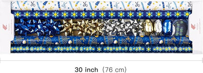 WRAPAHOLIC Hanukkah Wrapping Paper Set - Image 7