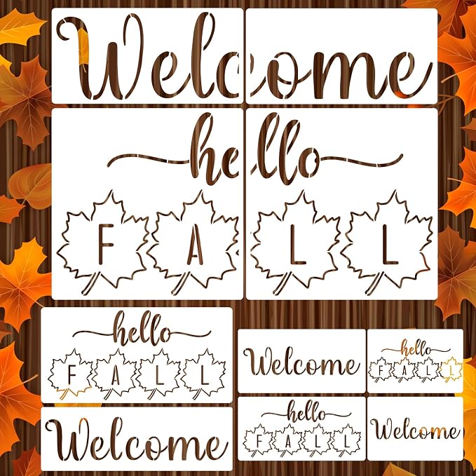 Fall Stencils Hello Fall Doormat Stencils by SUNVERSE