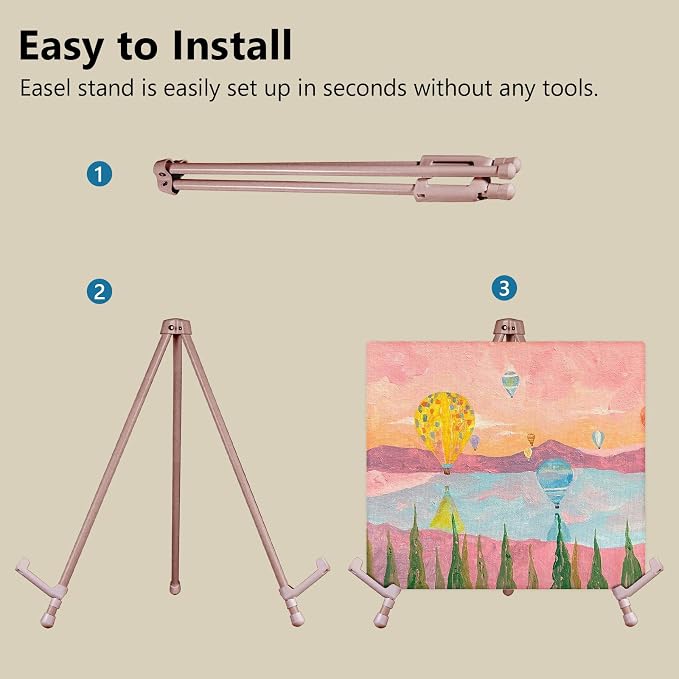 14" High Tabletop Instant Display Easel, Small Desktop Steel Easel Stand - Image 5