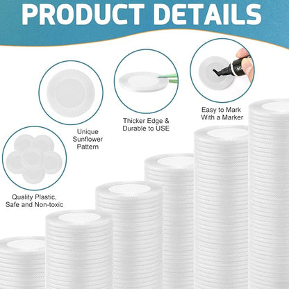 Coopay 500 Pieces Plastic Poker Chips, 1 Inch Bingo Chips Bulk Learning - Image 3