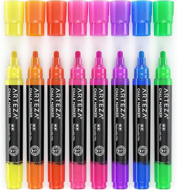ARTEZA Liquid Chalk Markers, Erasable & Washable - Image 2
