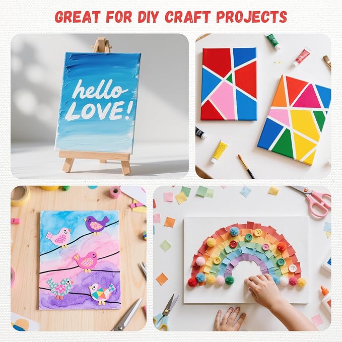 Simetufy 4 Pack 9x12Inch Canvas Boards - Image 6