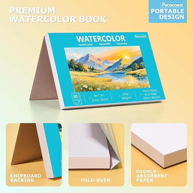 Pacocoast 5.5"x8.5" Small Watercolor Sketchbook - Image 2