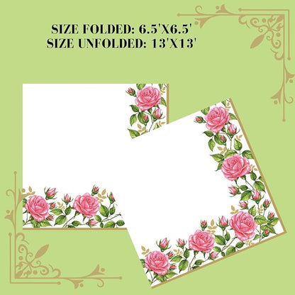 20-ct 13x13 Flowers Paper Luncheon Decoupage Napkins, 3-Ply Servilletas Printed - Image 5