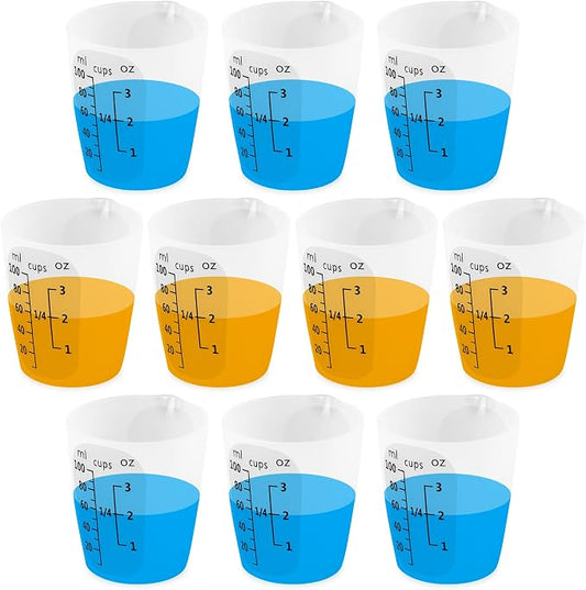 10Pcs Silicone Resin Mixing Measuring Cups 100ml by SwigranceQualityCreativity