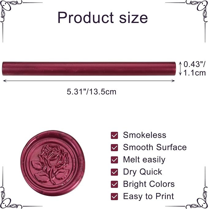 Yoption 15 Pieces Fuchsia Glue Gun Sealing Wax Sticks - Image 2
