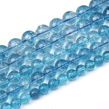 32pcs 12mm Blue Topaz Crystal Quartz Natural Stone Round Loose Beads - Image 4