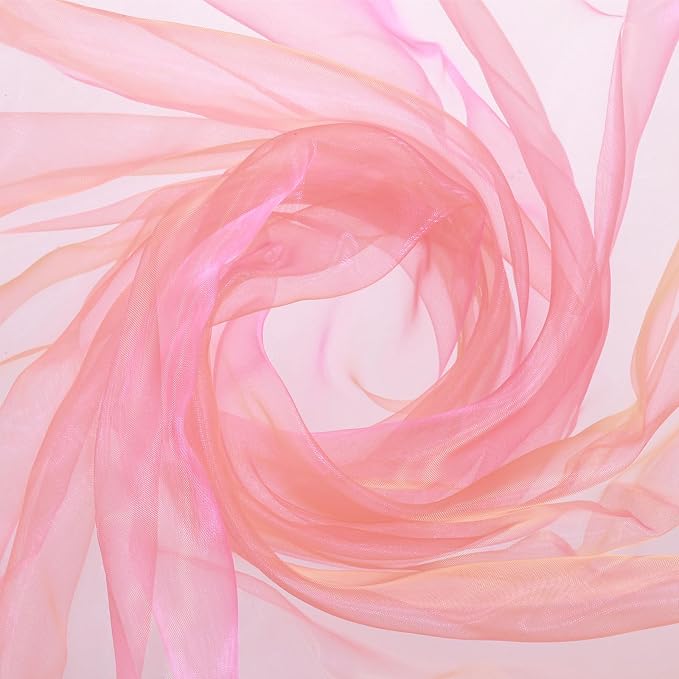 MECCANIXITY Iridescent Sheer Organza Fabric, 2 Yards x 59 Inches Solid by MECCANIXITY