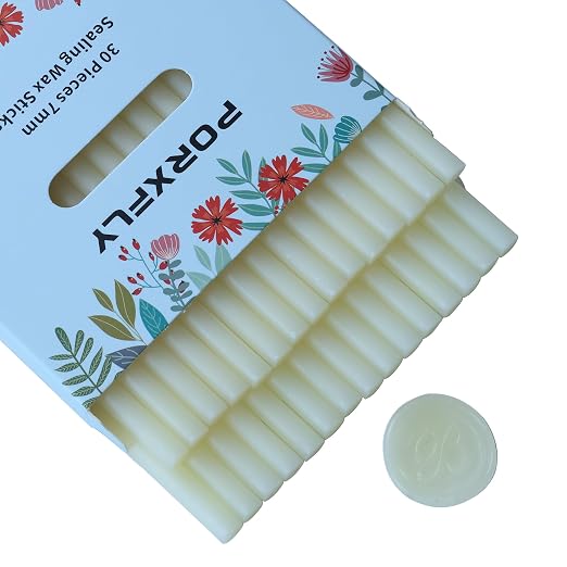 30 Pieces 7mm Sealing Wax Sticks by PORXFLY