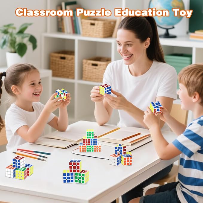 Mini Cube Puzzle Party Favors for Kids: 28 Pack 1.18in 3x3 Magic Cube School - Image 5