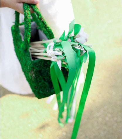 1" x 100 Yards Emerald Green Polyester Satin Ribbon Single Faced Bulk Fabric - Image 5