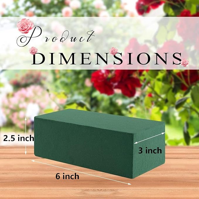 6 Pcs Floral Foam, Wet and Dry Floral Foam Blocks Flower Arrangement Kit - Image 3