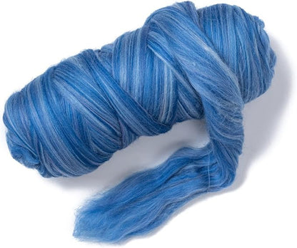 Multi Colored Natural Wool roving, 1 lb. Best Wool by Kondoosnaturalfibers