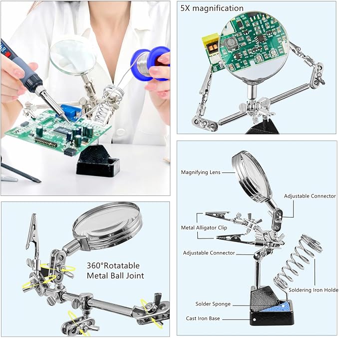 Soldering Iron Kit, 80W Electric Solder iron, Adjustable Temperature (180°C- - Image 5