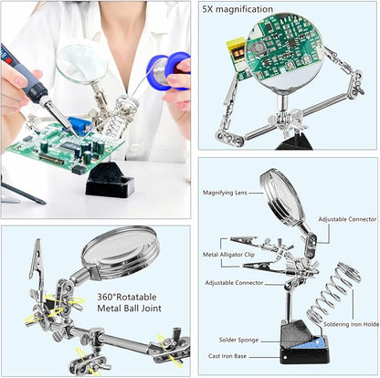 Soldering Iron Kit, 80W Electric Solder iron, Adjustable Temperature (180°C- - Image 5