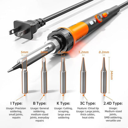 Soldering Iron Premium Kit, 60W Soldering Gun - Image 4