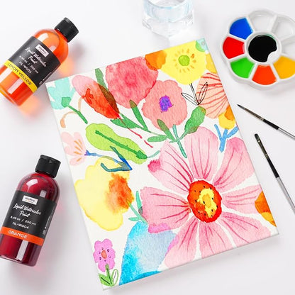 Nicpro 12 Colors Liquid Watercolor Paint Set, 8.45oz Large Bulk Liquid - Image 5