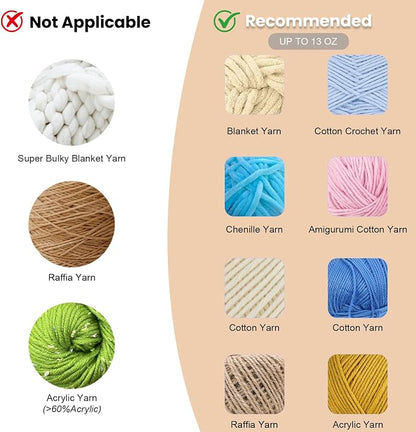 Electric Yarn Winder, Large Capacity 13oz Yarn Ball Winder - Image 7