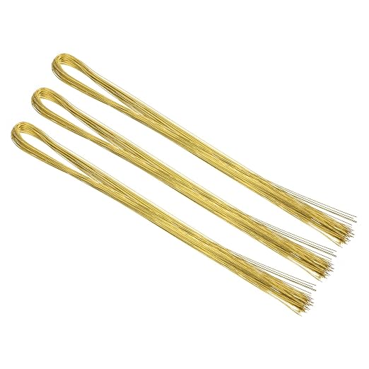 PATIKIL 32 Inch 22 Gauge Floral Stem Wire, 2 Pack/80 Pieces Bouquet Stem Paper by PATIKIL
