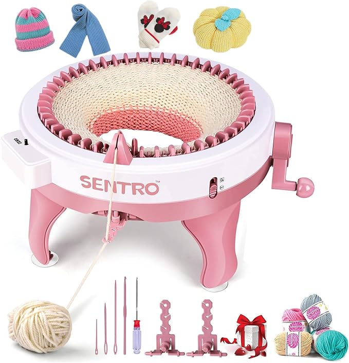 SENTRO Knitting Machine 48 Needles, Smart Knitting Crochet Machine, Double by SENTRO%C2%AE