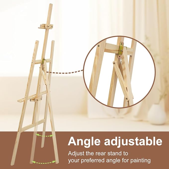 1Pcs Wooden Easel for Painting-Adjustable Easel Stand for Painting and Canvas - Image 3