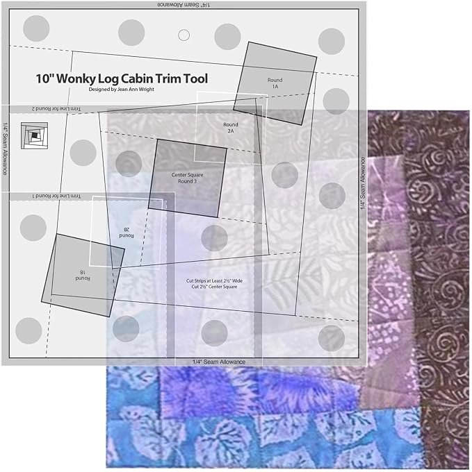 Quilting Ruler, Motion Sewing Templates, Quilt Templates Acrylic Log Cabin Trim - Image 7