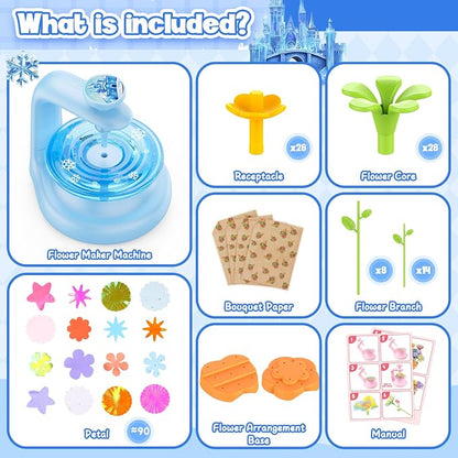 cosone Arts and Crafts Kits for Kids Age 3-12, Fabric Flower Bouquets Toys - Image 2