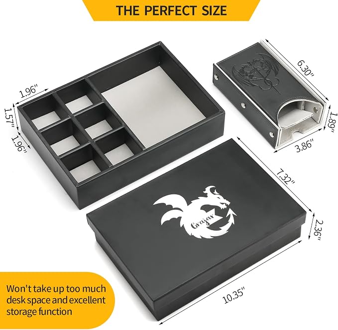 3 in 1 Dice Tray with Lid and Storage Tower, Portable Dice Box Holder - Image 4
