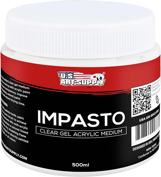 U.S. Art Supply Impasto Clear Acrylic Gel Medium by USArtSupply