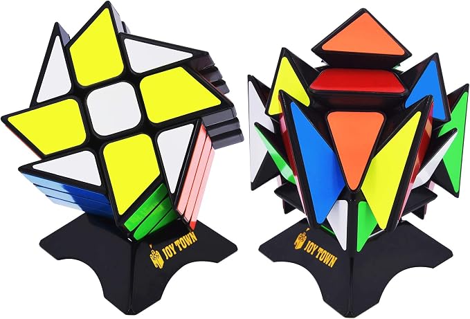 JoyTown Speed Cube Set of 2 Bundle Pack Windmill Cube Magic Puzzle, YJ Axis V2 by JOY+TOWN