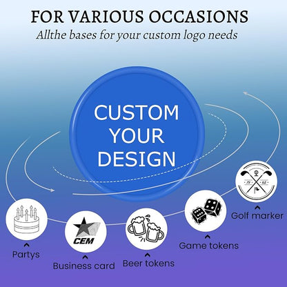 200-1000 Personalized Plastic Poker Chips, Double Sided Full Color Print - Image 2