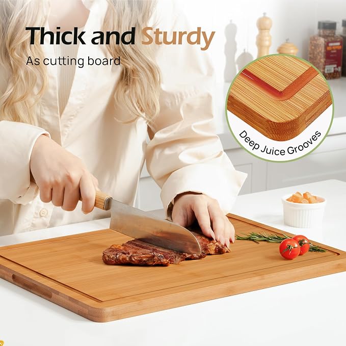 Extra Large Bamboo Cutting Board - Image 9